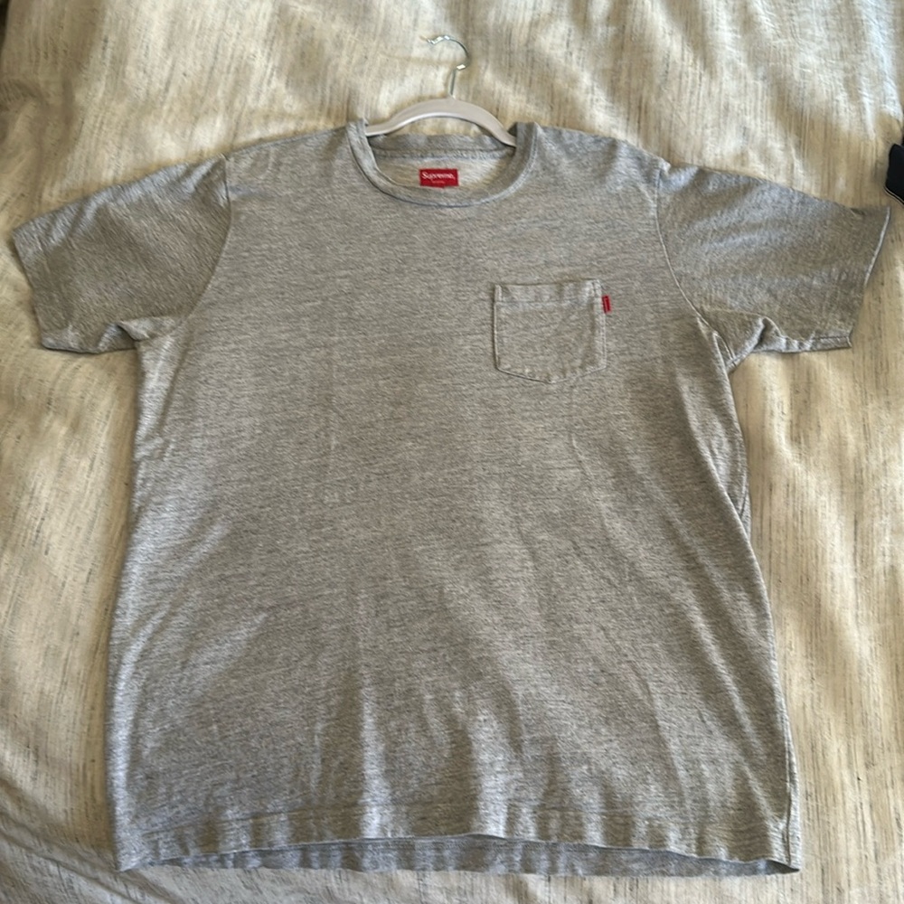 Supreme heavyweight gray cotton tshirt